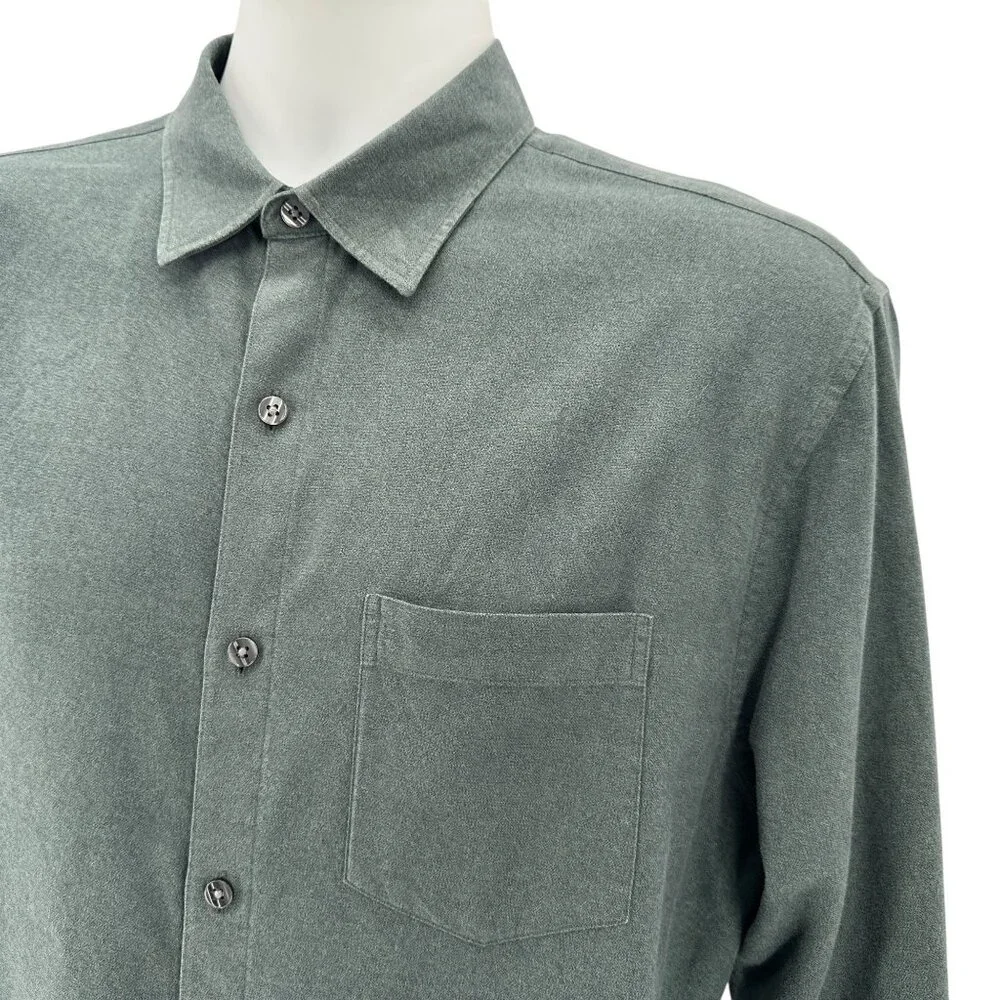 Bonobos Mens Medium Button Shirt Standard Fit Long Sleeve Green Cotton - Picture 2 of 5